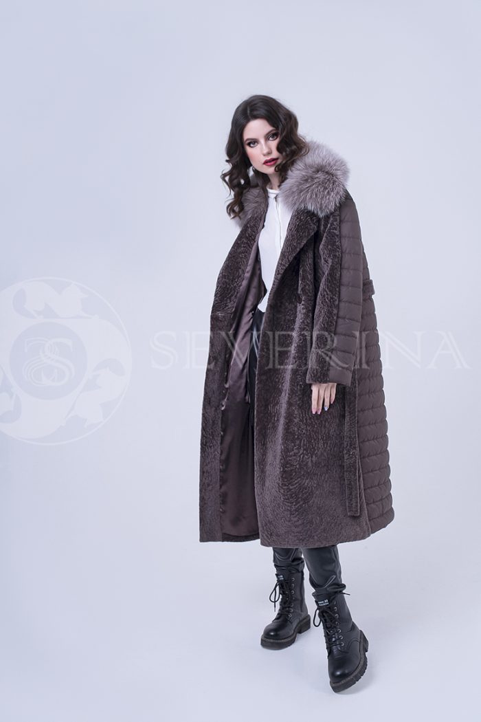doletskiy 2093 700x1050 - Пальто комбинированное с мехом овчины и песца ИТ-ПР-1440
