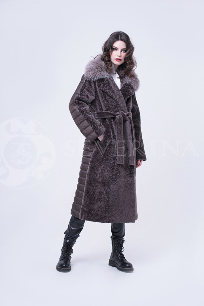 doletskiy 2102 700x1050 - Пальто комбинированное с мехом овчины и песца ИТ-ПР-1440