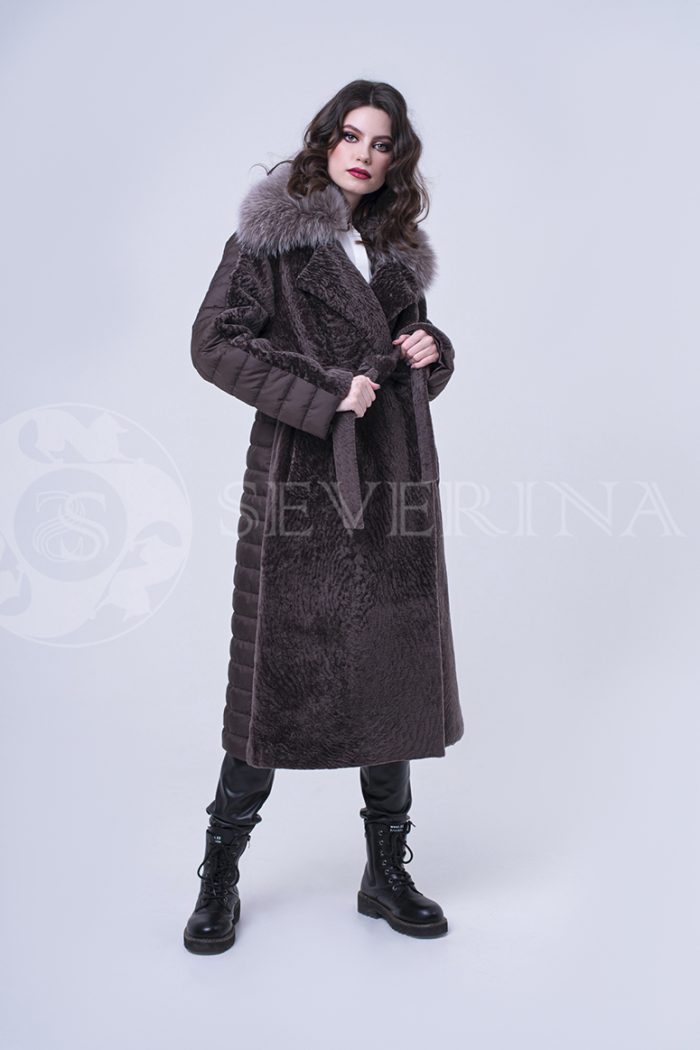 doletskiy 2111 700x1050 - Пальто комбинированное с мехом овчины и песца ИТ-ПР-1440