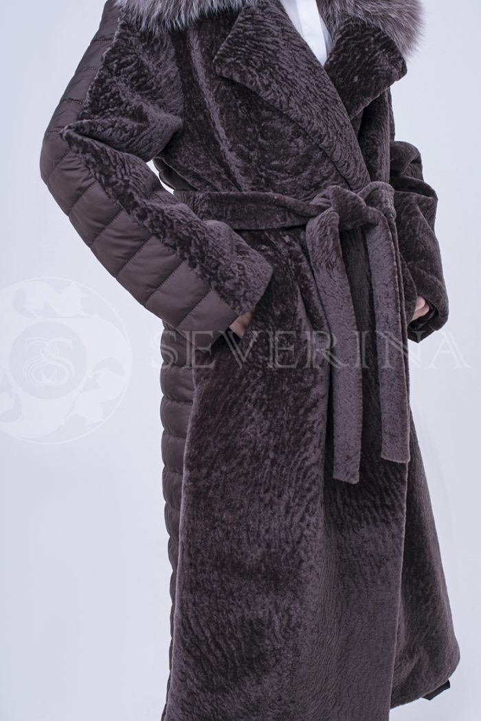doletskiy 2121 700x1050 - Пальто комбинированное с мехом овчины и песца ИТ-ПР-1440