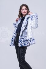 doletskiy 1703 150x225 - Куртка с отделкой из меха норки white с анималистичным принтом К-019