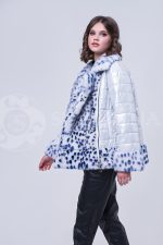 doletskiy 1742 150x225 - Куртка с отделкой из меха норки white с анималистичным принтом К-019