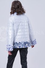 doletskiy 1792 150x225 - Куртка с отделкой из меха норки white с анималистичным принтом К-019