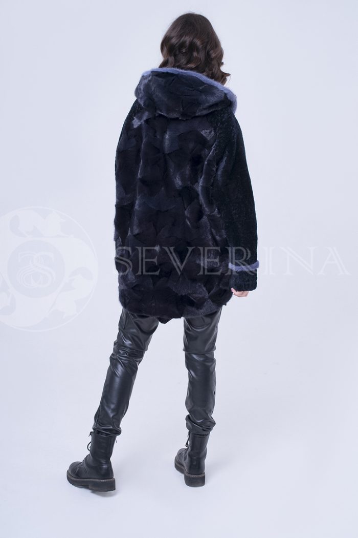 doletskiy 2416 700x1050 - Шуба-куртка из меха норки с отделкой мехом овчины Н-163