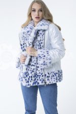 lev300828 150x225 - Куртка с отделкой из меха норки white с анималистичным принтом К-019