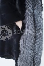 lev302352 150x225 - Шуба из меха скандинавской норки с отделкой из меха серебристо-черной лисы Н-140-2
