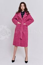 rozovoe1 150x225 - Пальто из букле брусничного цвета П-001