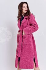 rozovoe4 150x225 - Пальто из букле брусничного цвета П-001
