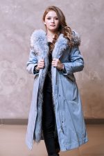 golubaja lisa 3 150x225 - куртка-парка с отделкой мехом лисы
