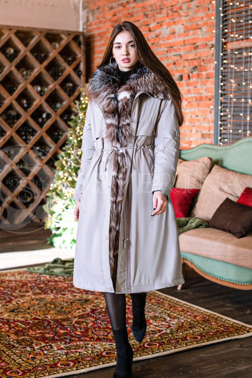 seraja lisa 2 500x750 - куртка-парка с отделкой мехом лисы