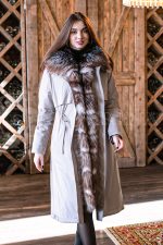 seraja lisa 4 150x225 - куртка-парка с отделкой мехом лисы