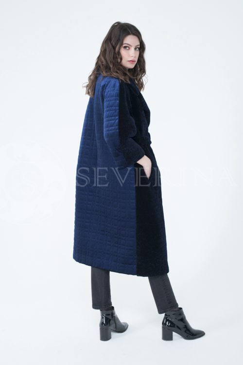 lev302112 500x750 - Пальто с отделкой из меха песца пудрового цвета П-039