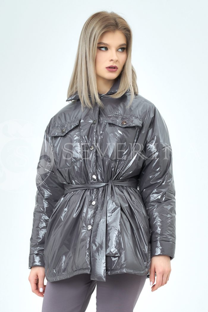 grafit lake 2 700x1050 - Куртка-рубашка из утепленной плащевки лаке ЯВ-106