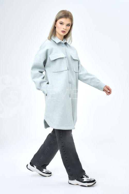 palto rubashka mjata 500x750 - Пальто-рубашка из мягкой ткани голубого цвета ЯВ-071