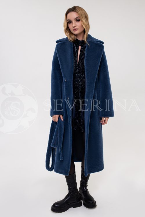 palto jekomeh sinee 500x750 - пальто из экомеха с имитацией каракуля СМ-239
