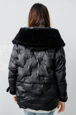 kurtka chernaja 2 150x225 - Куртка утепленная с отделкой кожей и экомехом М-8269