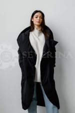 palto chernoe 1 150x225 - Пальто утепленное с капюшоном М-1902