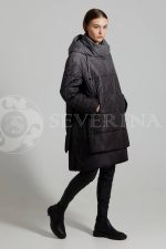 puhovik elochka gradient 2 150x225 - Пальто утепленное с капюшоном "в ёлочку" ПН-043