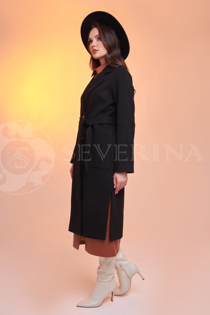 t5 palto chernaja klassika karmany 3 700x1050 - Пальто классическое черного цвета TH-0326