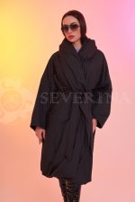 t10 palto oversajz chernoe 5 150x225 - Пальто утепленное оверсайз черного цвета ТН-0288