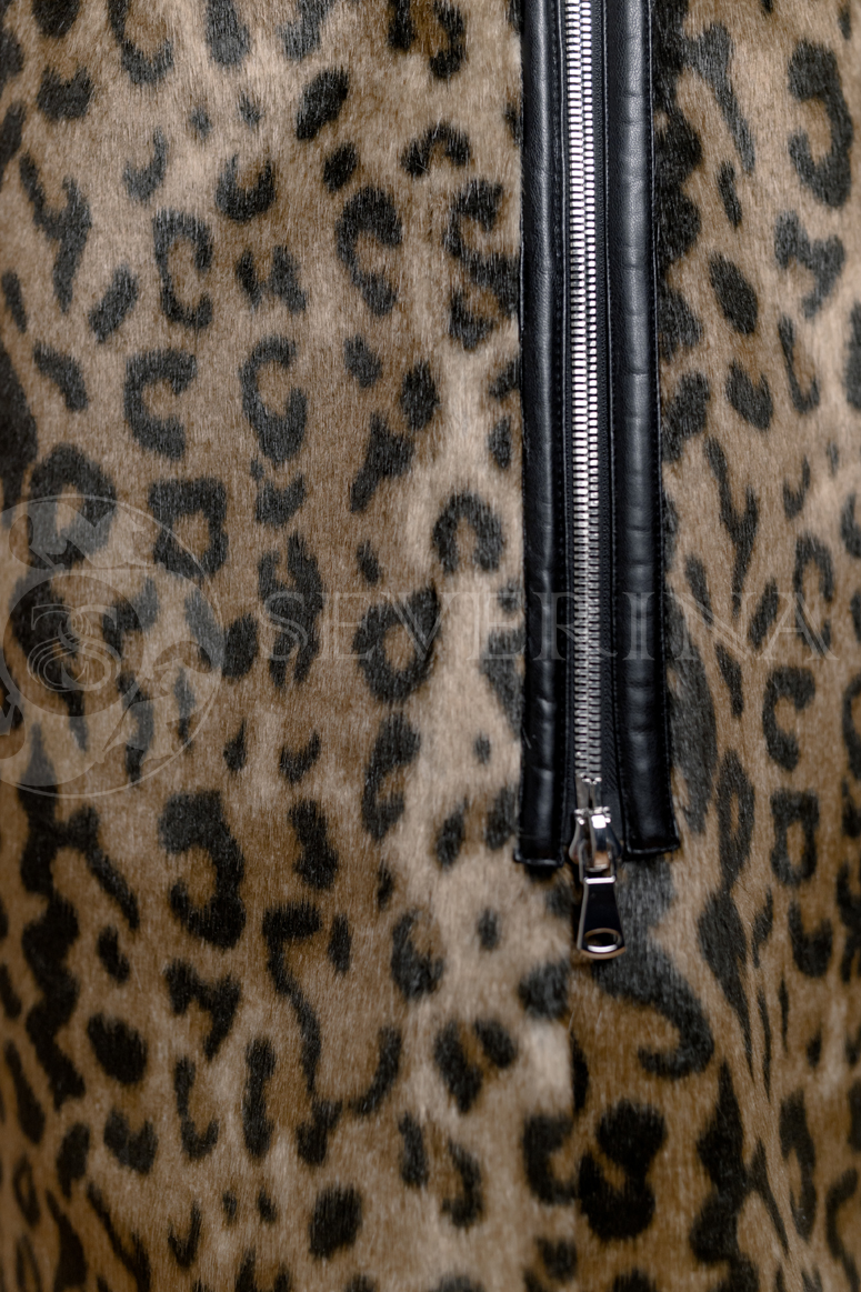 palto leopard jekomeh 6 - Пальто с леопардовым принтом комбинированное с экокожей