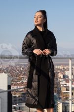palto chernoe kombinirovannoe 1 150x225 - Пальто комбинированное черное с поясом